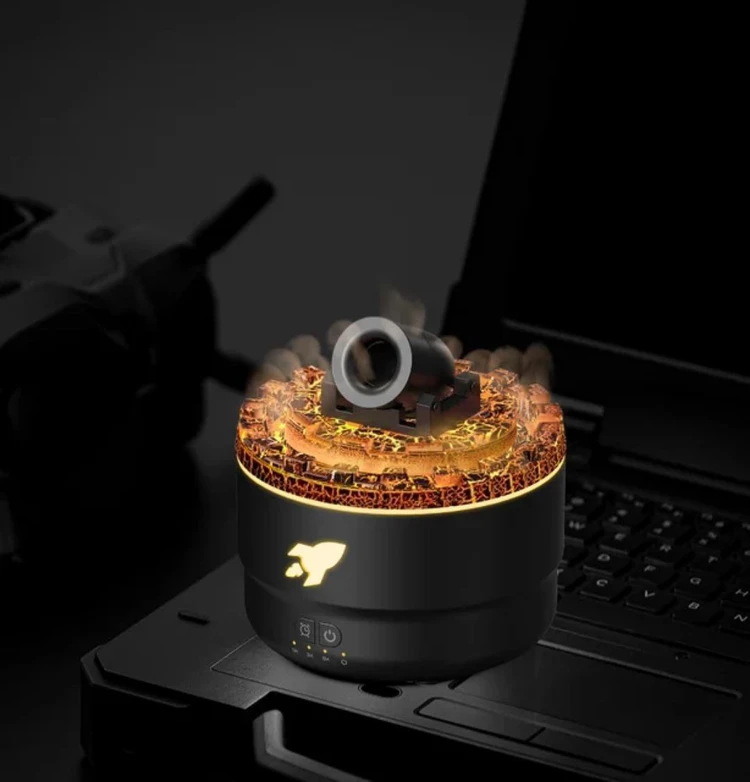 بخور بمبی با نور RGB و خروجی بخور حلقهای و از بالا