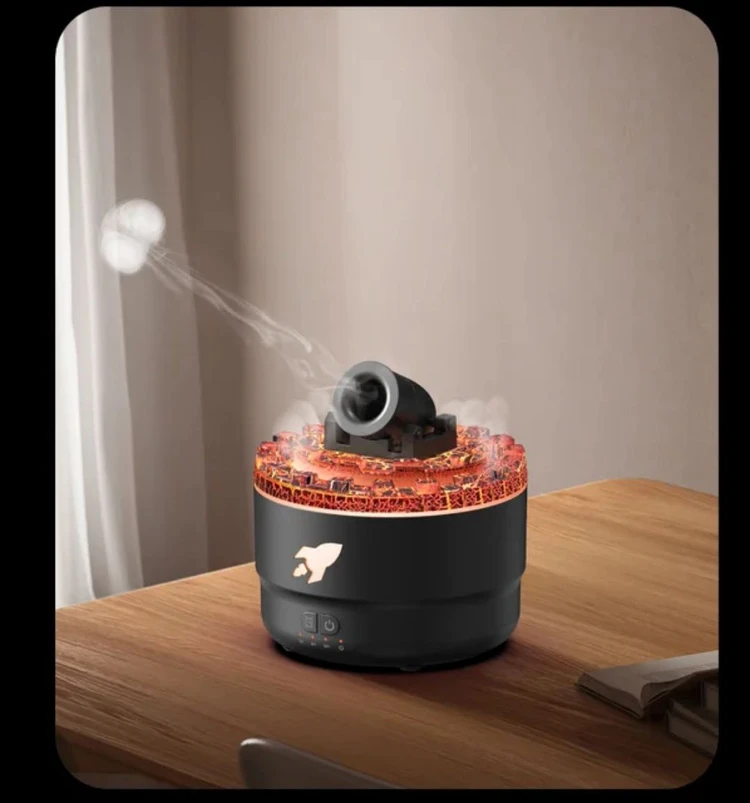 بخور بمبی با نور RGB و خروجی بخور حلقهای و از بالا